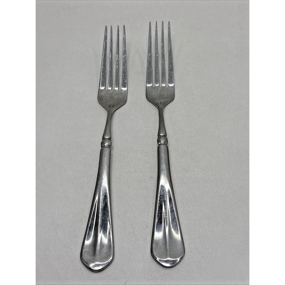 2‎ Mikasa French Countryside Stainless Dinner Forks 7 7/8"